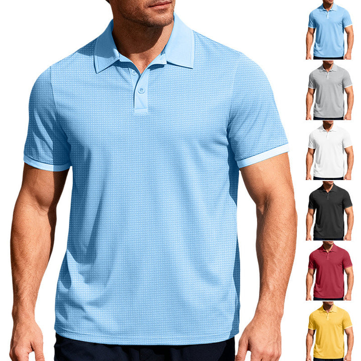 Herren nan Poloshirt mit Strukturstrick und schmalem Schnitt Drune