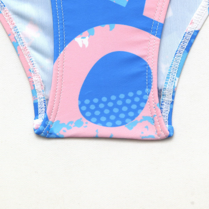 Damen Sportlicher Hochgeschnittener Einteiler mit grafischem Design Drune