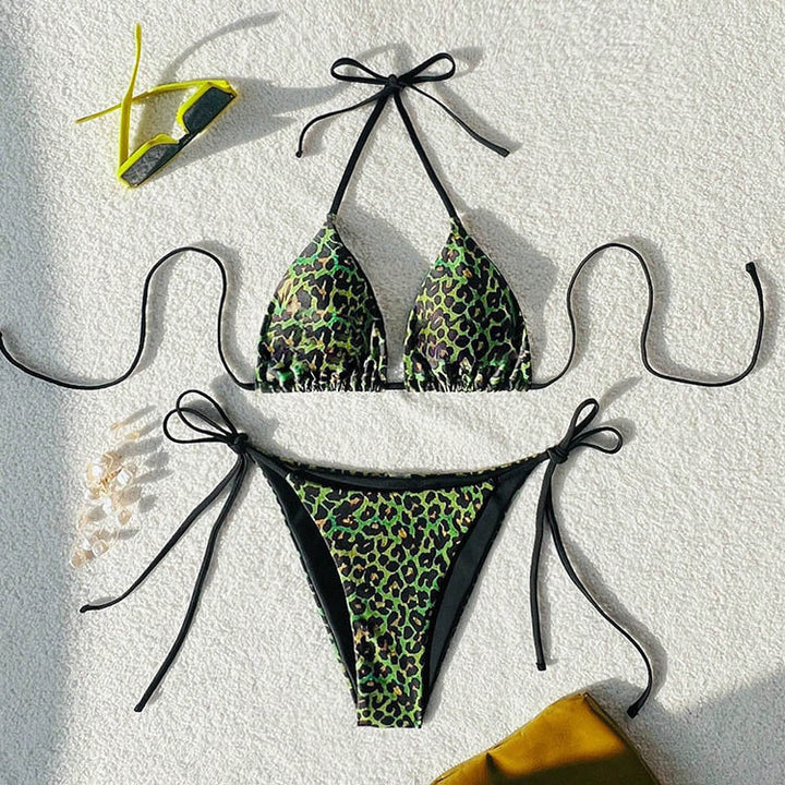 Damen Triangel-Bikini mit aufregendem Animal-Print Drune