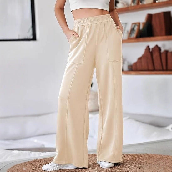 Damen Weite Jersey-Hose mit elastischem Bund und praktischen Taschen Drune