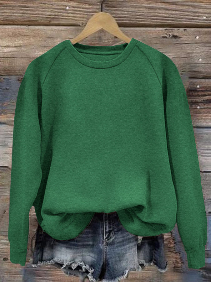 Damen Oversize Sweatshirt mit Raglanärmeln und elastischem Saum Drune