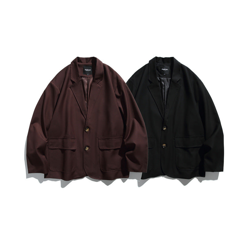 Herren Oversize Sakko aus fallendem Twill mit aufgesetzten Pattentaschen Drune