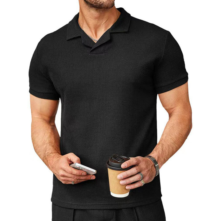 Herren Polohemd mit strukturiertem Gewebe Drune