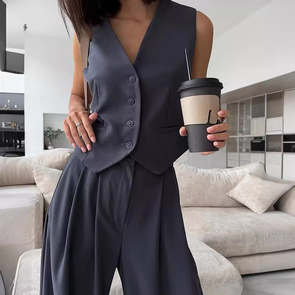 Damen elegante Weste mit komfortablem Schnitt Drune