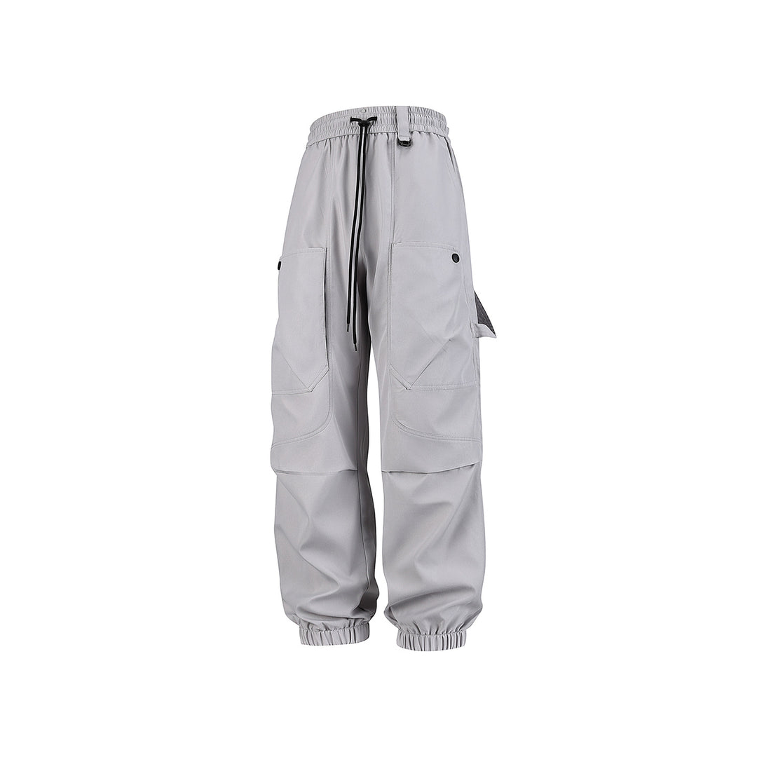Herren Utility-Cargohose im Joggerstil mit elastischem Bund und großvolumigen Klappentaschen Drune