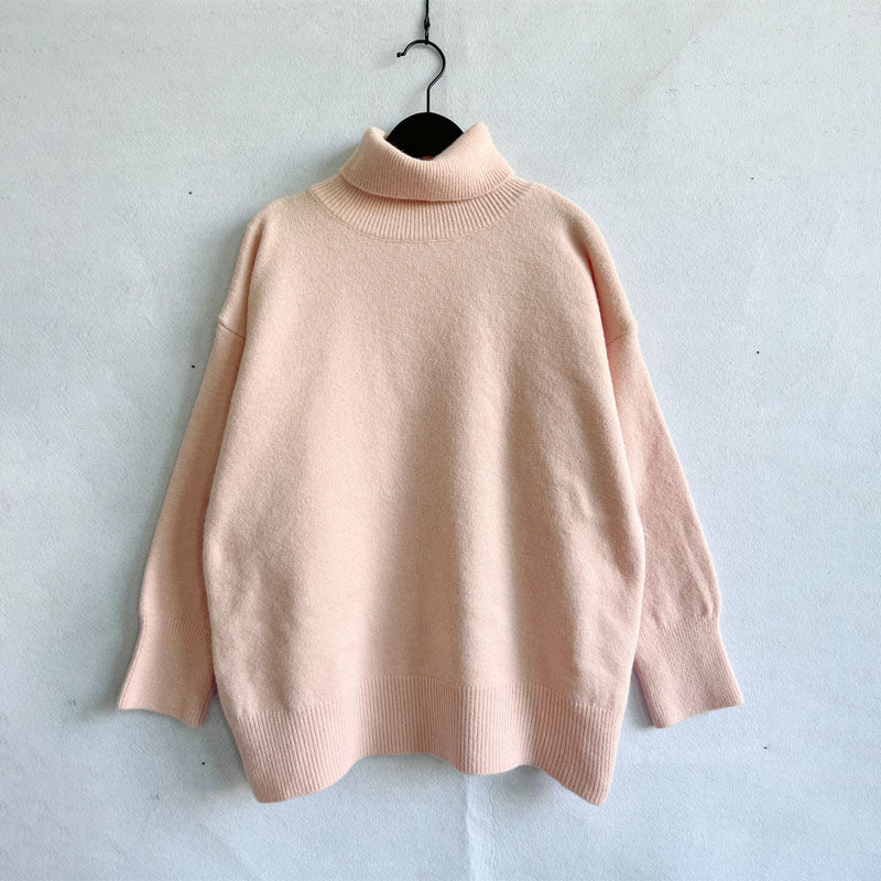Drune | Einfarbiger Warmer Strickpullover Für Alltag