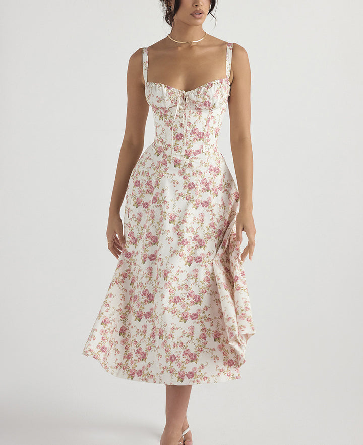 Damen Midikleid mit floralem Muster Drune