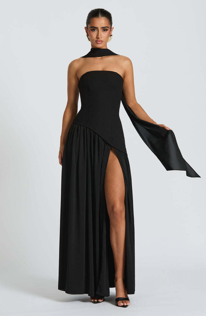 Damen Abendkleid mit asymmetrischem Schnitt Drune