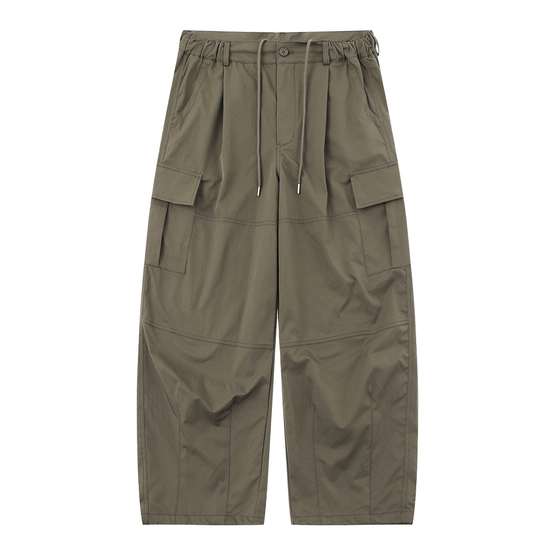 Herren Cargo-Caprihose mit elastischem Bund, Tunnelzug und Utility‑Taschen Drune