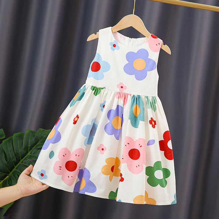 Mädchen Sommerkleid mit buntem Blumenmuster Drune