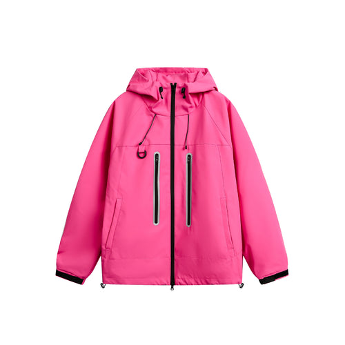 Damen Wasserdichte Parka-Jacke mit Kapuze und versiegelten Reißverschlüssen Drune