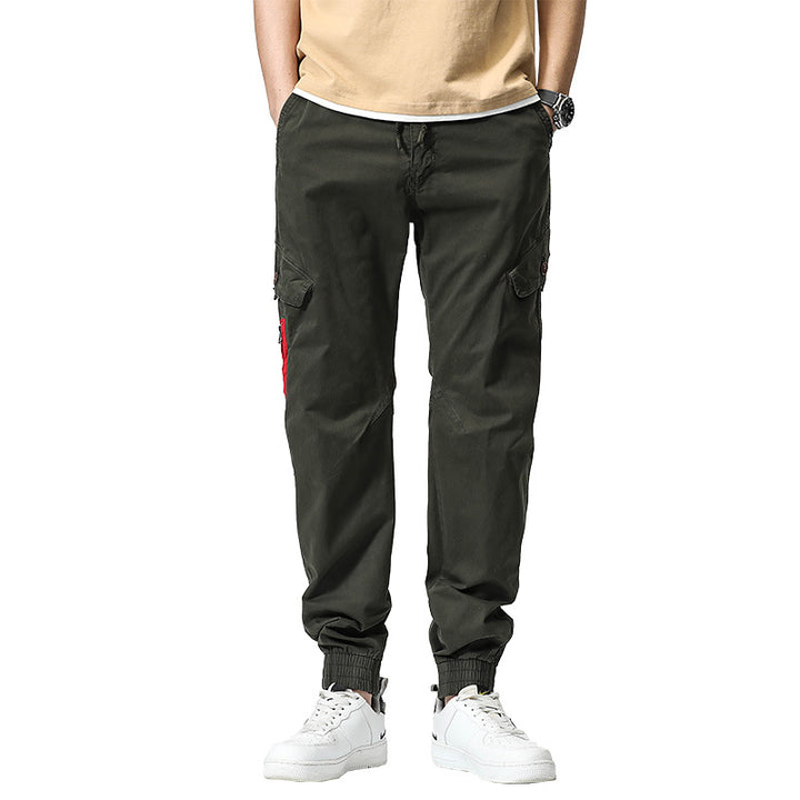 Herren Military-Influenced Cargo-Jogger mit elastischem Komfortbund und Kontrast-Zipper Drune