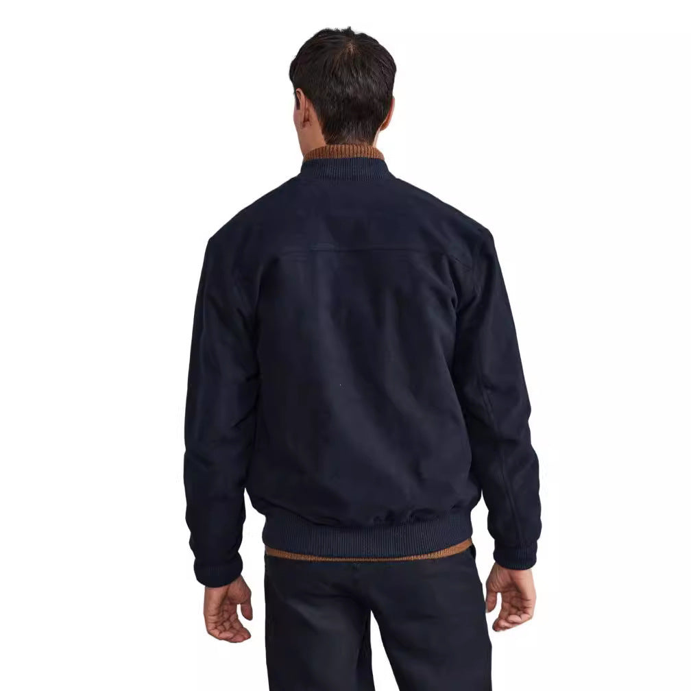 Herren lässige Bomberjacke mit praktischen Taschen und elastischen Bündchen Drune
