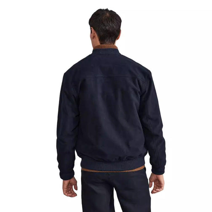 Herren lässige Bomberjacke mit praktischen Taschen und elastischen Bündchen Drune