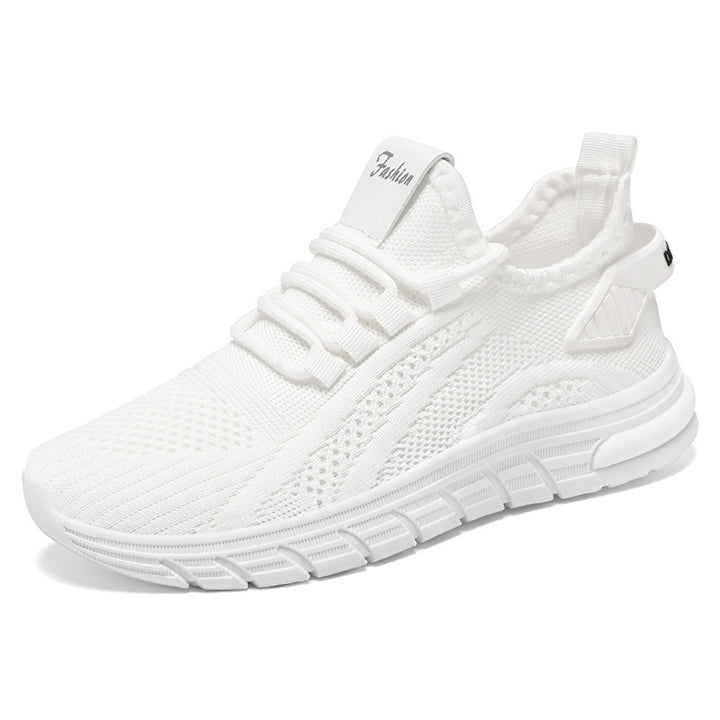 Unisex nan ultraleichte Strick-Laufsneaker mit nahtlosem Sockenschaft und stoßdämpfender gewellter Laufsohle Drune
