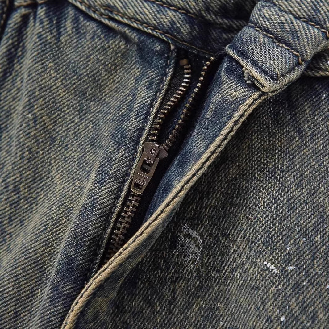 Damen Weitgeschnittene Destroyed Jeans Drune