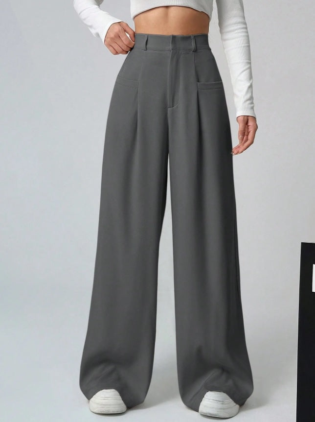 Damen Weite Bundfaltenhose Drune