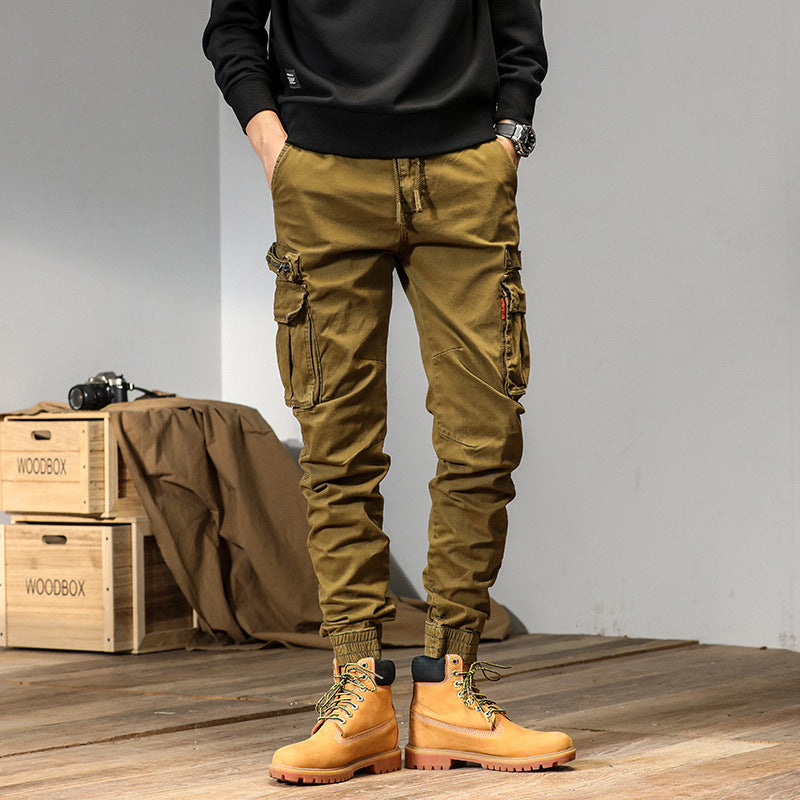 Herren Schmale Utility-Cargojogger aus Ripstop mit Elastikbund, Kordelzug und Mehrfachtaschen Drune