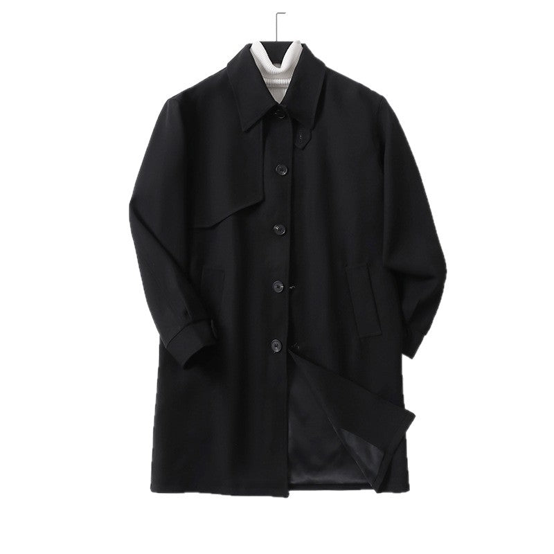 Herren Moderner wasserabweisender Trenchcoat mit verdeckter Knopfleiste und Passformoptimierung Drune