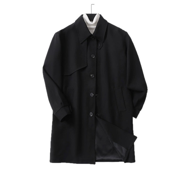 Herren Moderner wasserabweisender Trenchcoat mit verdeckter Knopfleiste und Passformoptimierung Drune
