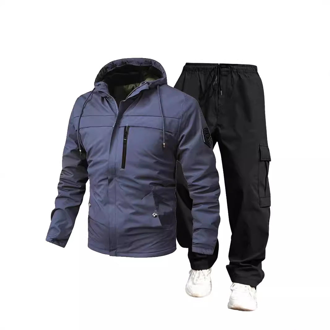 Herren Wetterfeste Outdoor-Jacke und Cargo-Hose Drune