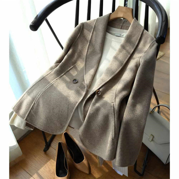 Damen Taillierter Wollmix-Blazer mit Schalkragen und figurnahen Teilungsnähten Drune