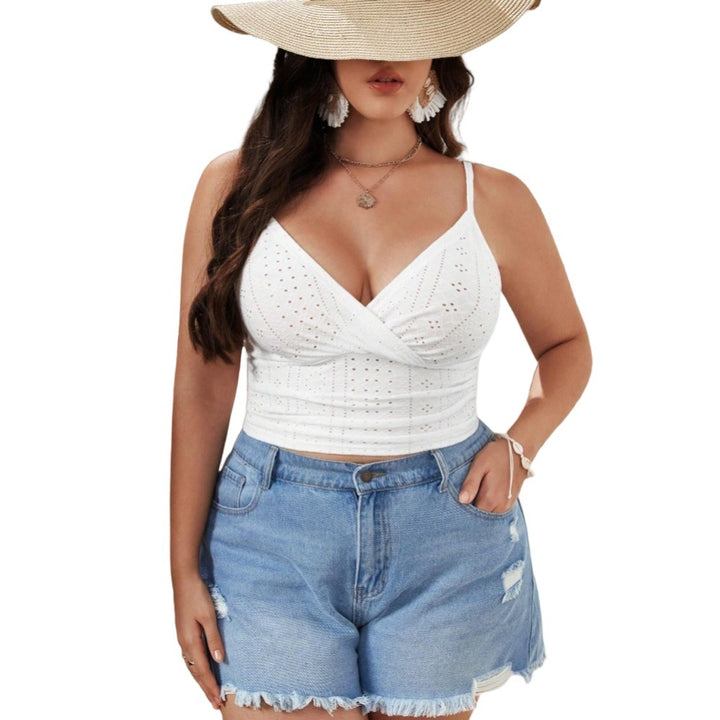 Damen Gesticktes Crop-Top Drune