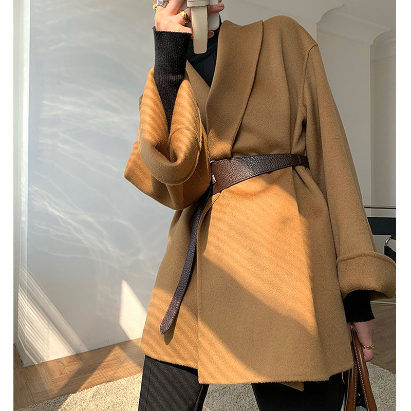 Damen Wickeljacke mit Taillengürtel Drune