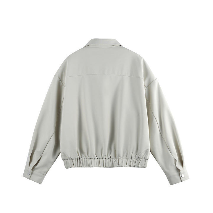 Unisex Leichter Blouson mit Umlegekragen, verdecktem Reißverschluss und elastischem Saum Drune