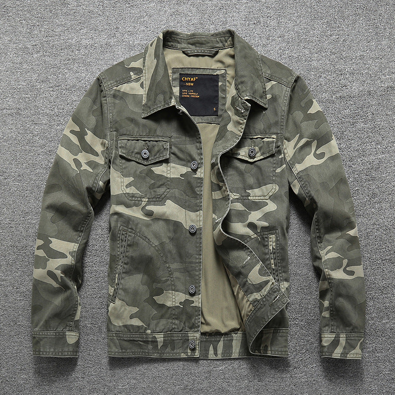 Herren Baumwoll-Twill Hemdjacke im Workwear‑Stil mit Brusttaschen Drune
