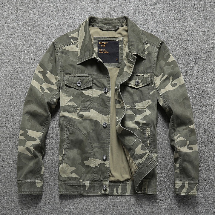 Herren Baumwoll-Twill Hemdjacke im Workwear‑Stil mit Brusttaschen Drune