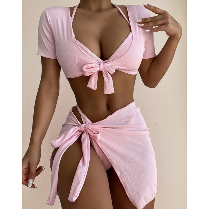 Damen Bikini-Set mit oberteil und Rock Drune