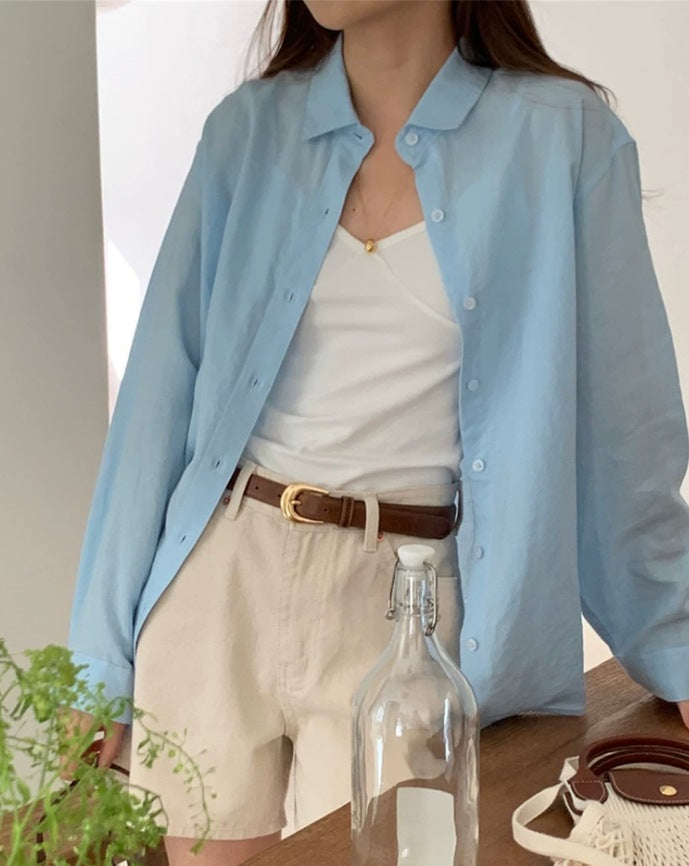 Damen Lässige Oversize-Hemdbluse mit kastiger Silhouette und krempelbaren Ärmeln Drune