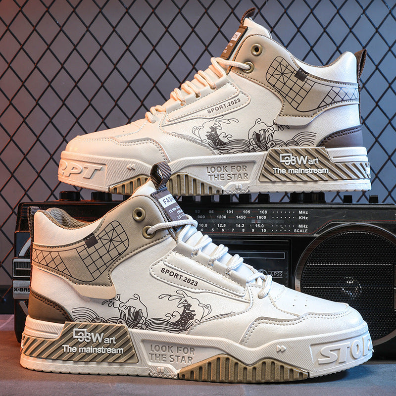 Damen Modische Hochsneaker mit grafischen Details Drune