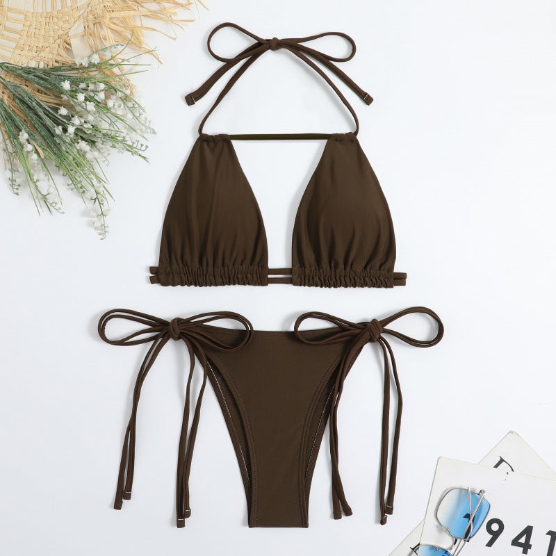 Damen Triangel-Bikini mit flexiblen Bindebändern und modischem Schnitt Drune