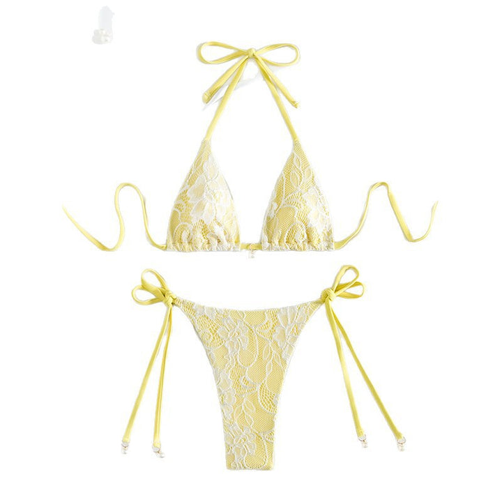 Damen Triangel-Bikini mit edlem Spitze-Design Drune