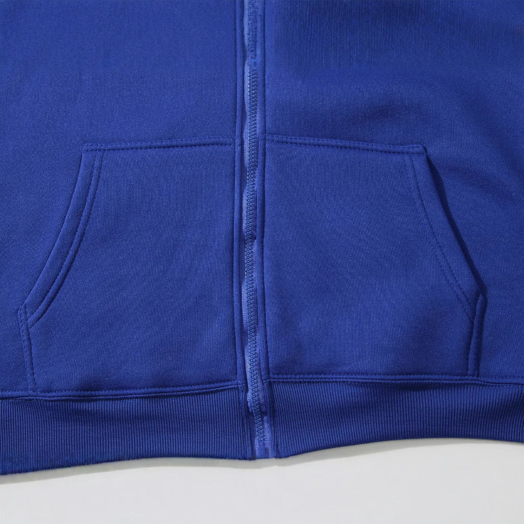 Herren nan Slim-Fit Kapuzensweatjacke mit mittigem Reißverschluss, doppellagiger Kapuze und praktischen Eingrifftaschen Drune