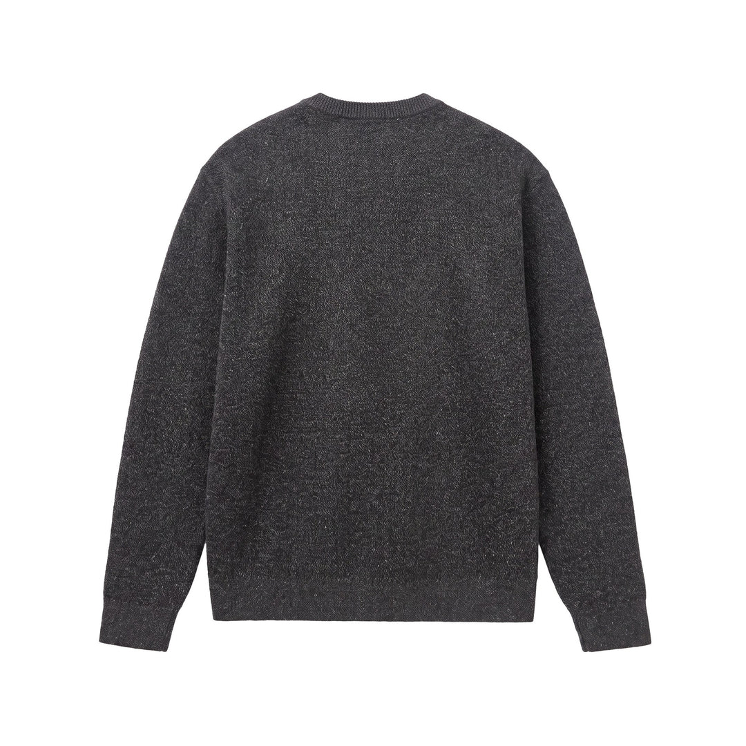 Herren Strukturierter Henley‑Strickpullover mit Dreifach‑Knopfleiste Drune
