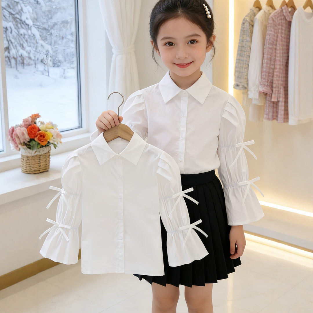 Mädchen Bluse mit kreativen Rüschendetails Drune