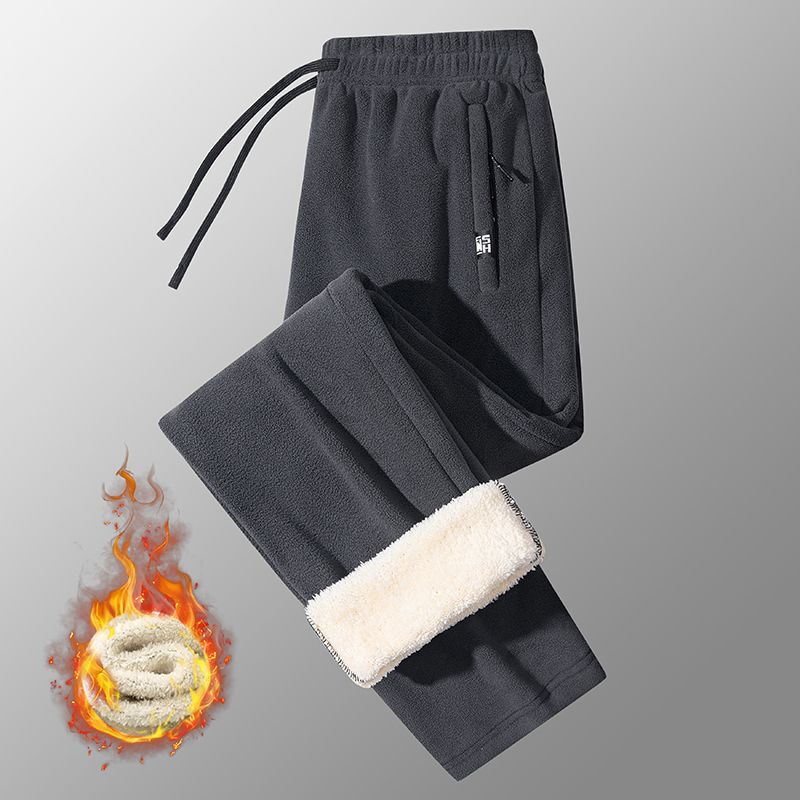 Herren wärmende Microfleece-Hose mit komplettem Sherpa-Innenfutter, elastischem Komfortbund und Reißverschlusstaschen Drune