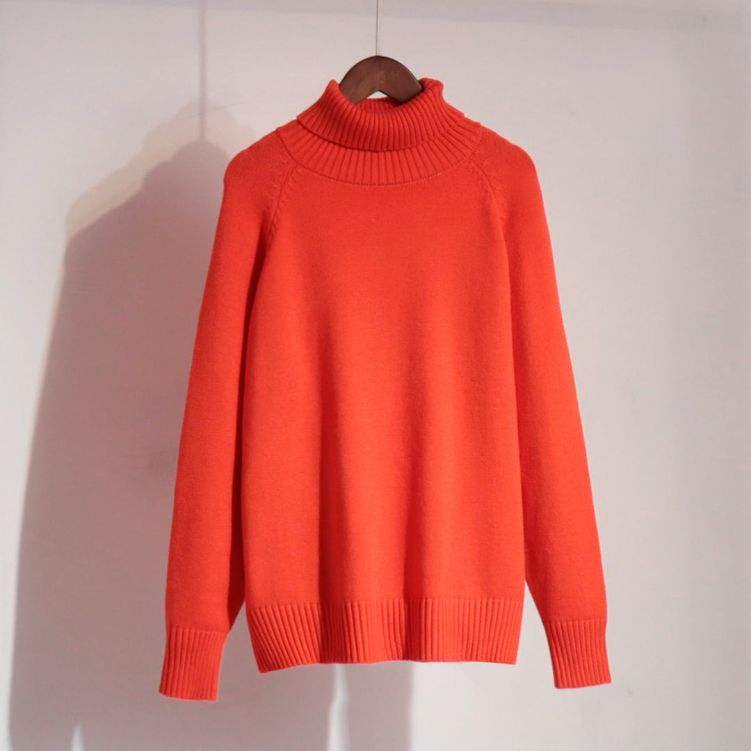Damen Feinstrickpullover mit hohem Kragen Drune