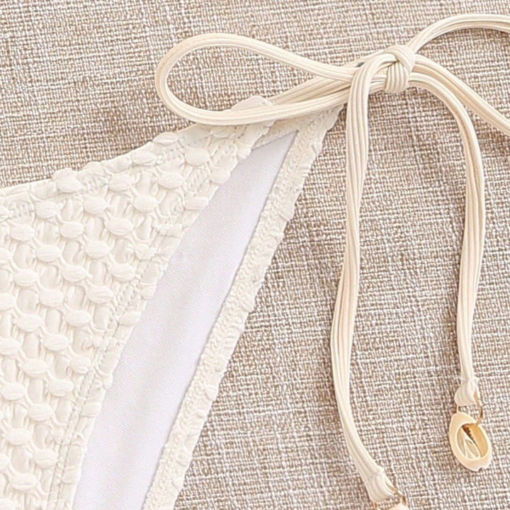 Damen Bandeau-Bikini mit elastischen Bindebändern Drune