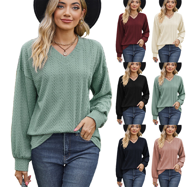Damen Viskosepullover mit strukturiertem Kabelmuster und lässigem Schnitt Drune