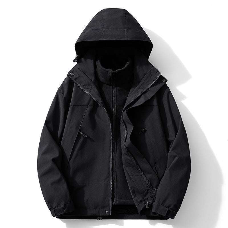 Herren zweilagige Softshell- und Fleece-Outdoorjacke mit abnehmbarem Innenfutter Drune