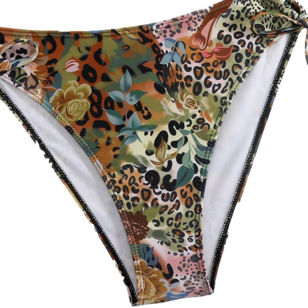 Damen Triangel-Bikini mit floralem und animalischem Muster Drune