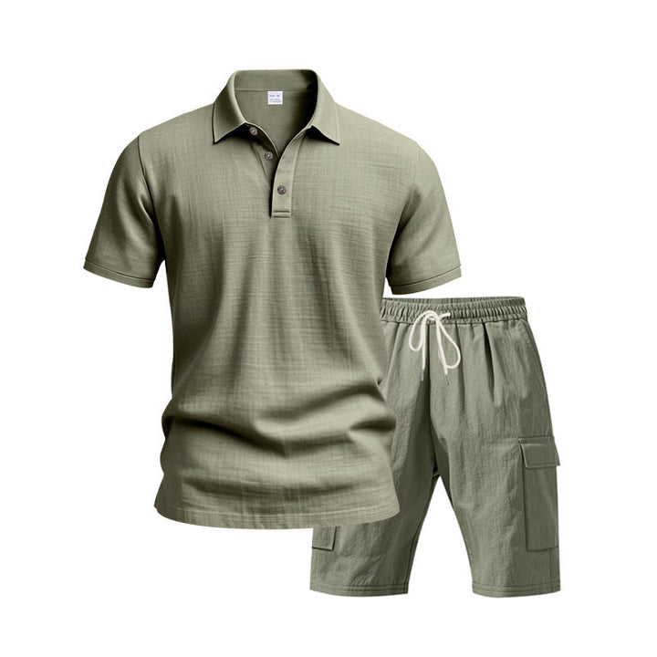 Herren Freizeit-Set mit atmungsaktivem Polo-Shirt und komfortablen Shorts Drune
