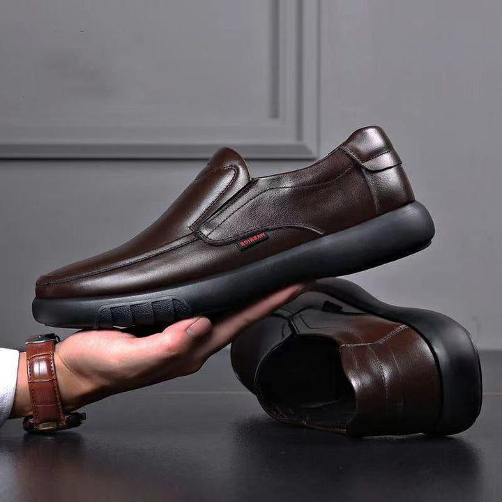 Herren Eleganter Komfort-Slipper aus Lederoptik mit dämpfender Plateau-Sohle Drune