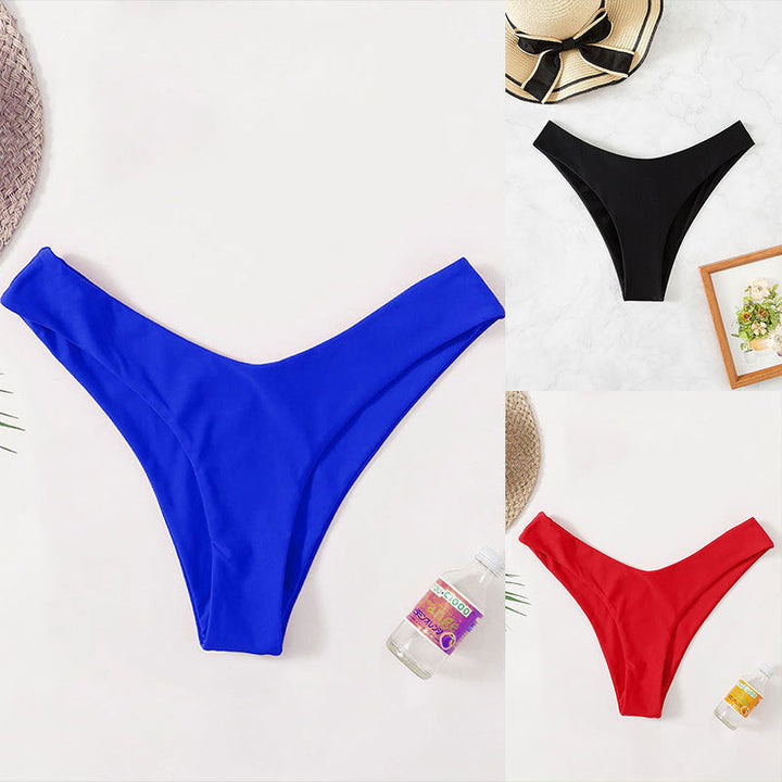 Damen Hochgeschnittene Bikinihose mit hohem Beinausschnitt und komfortablem Schnitt Drune