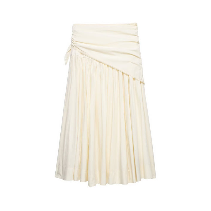 Damen Maxirock mit Wickeldetail und Spitzenbesatz Drune