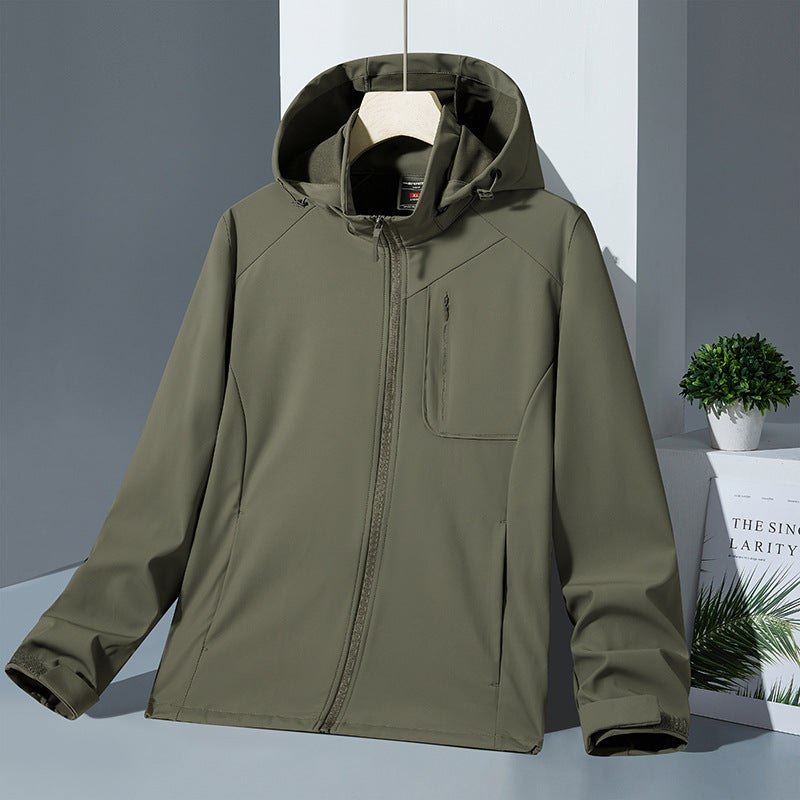 Damen Leichte Softshell-Kapuzenjacke mit wind- und wasserabweisender Membran und Brust-Reißverschlusstasche Drune